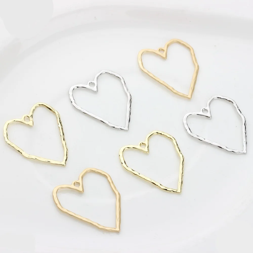 Hearts of Zinc Alloy Charms for Personalized Accessories