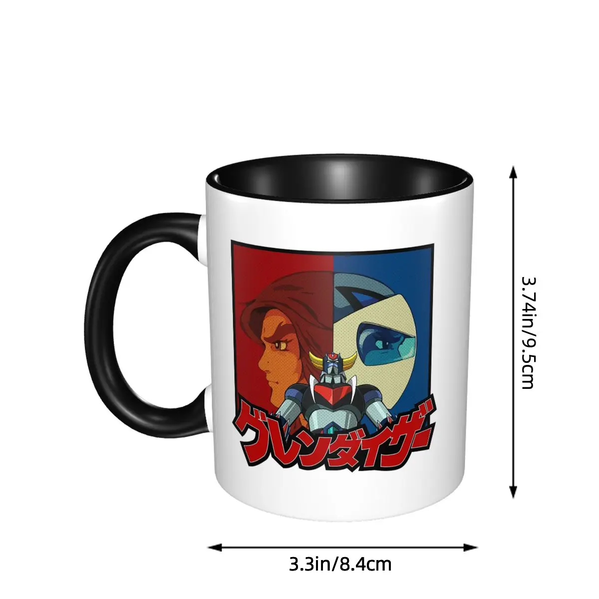 UFO Robot Goldorak Grendizer Anime Mug Funny Ceramic Coffee Cups Tea Mugs Milk Cup Drinkware Gifts for Woman Man