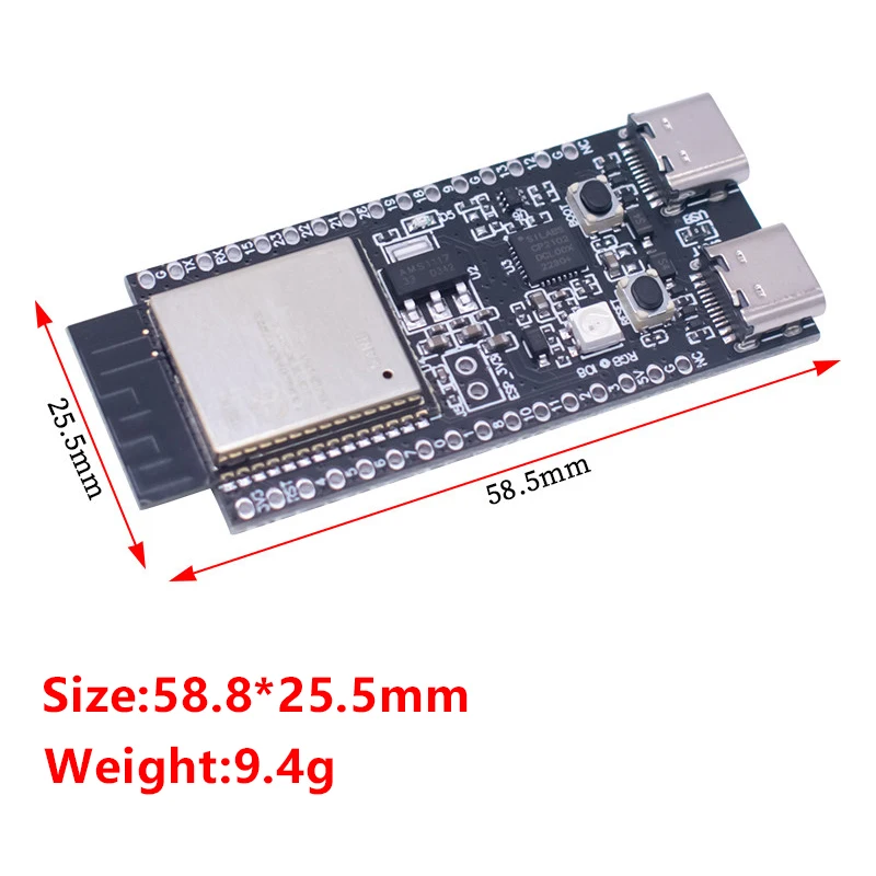 ESP32-C6-DevKitC-1 WiFi 6 Bluetooth  Development Board Dual Type-C Interfaces Full IO Pinout For Smart Home Embedded Projects