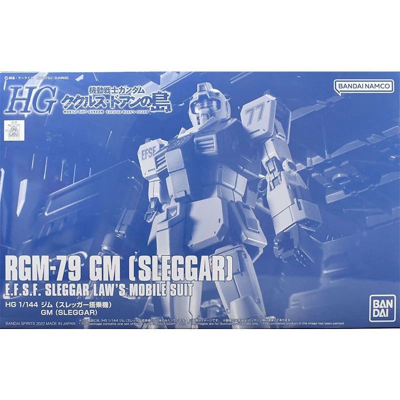 Sport Direct Delivery Bandai Original GUNDAM Anime Model HG RGM-79 GM SLEGGAR Action Figure Assembly Model PB Toys Gift for Kids