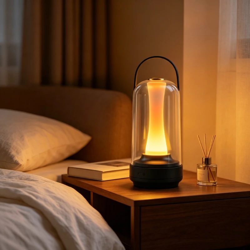 Rechargeable Touch LED Dimmable Candle Room Lamp Waterproof Reading Mood Light for Home Bedside Bar Desk Outdoor Mushroom Lamp - view 6
