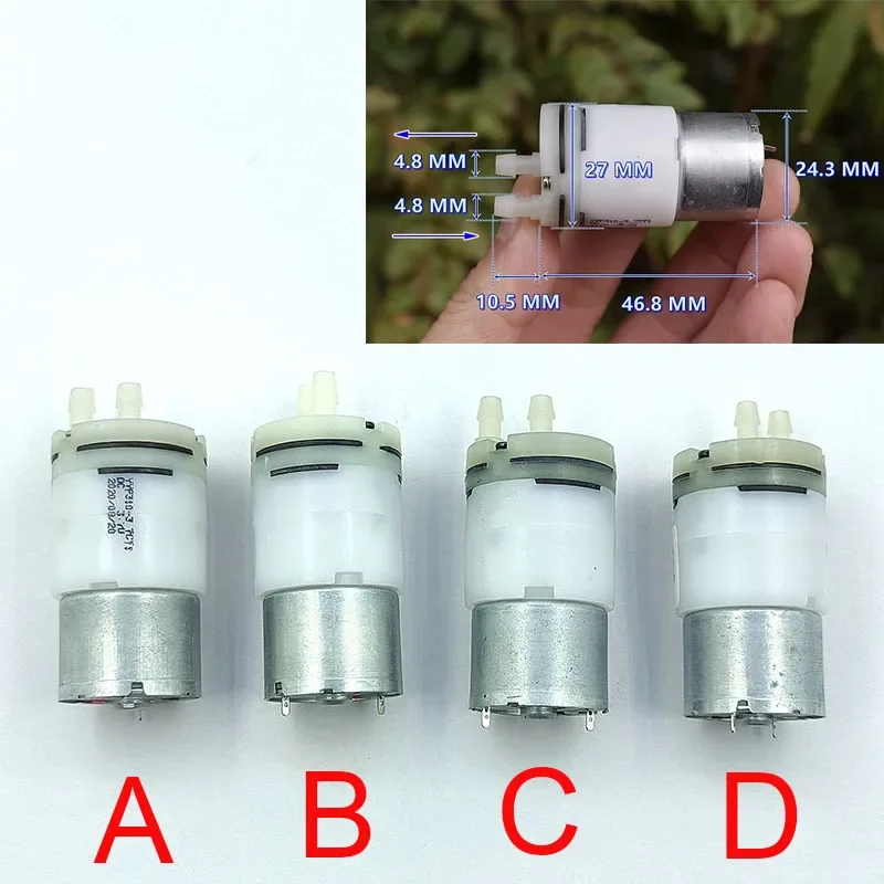 Mini Diaphragm Water Pump DC 3V-6V Small 310 Motor Self-Primming Suction for Humidifier Spray Pet Pump Dispenser