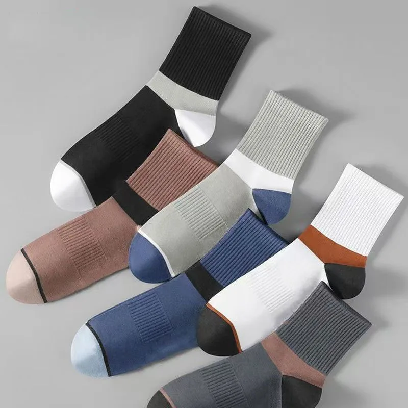 6 Paar atmungsaktive Baumwollsocken für Herren, Sportsocken, Herbst-Winter-Socken, schweißabsorbierend, geruchshemmend, Business-Socken, hohe Qualität – Detail 4