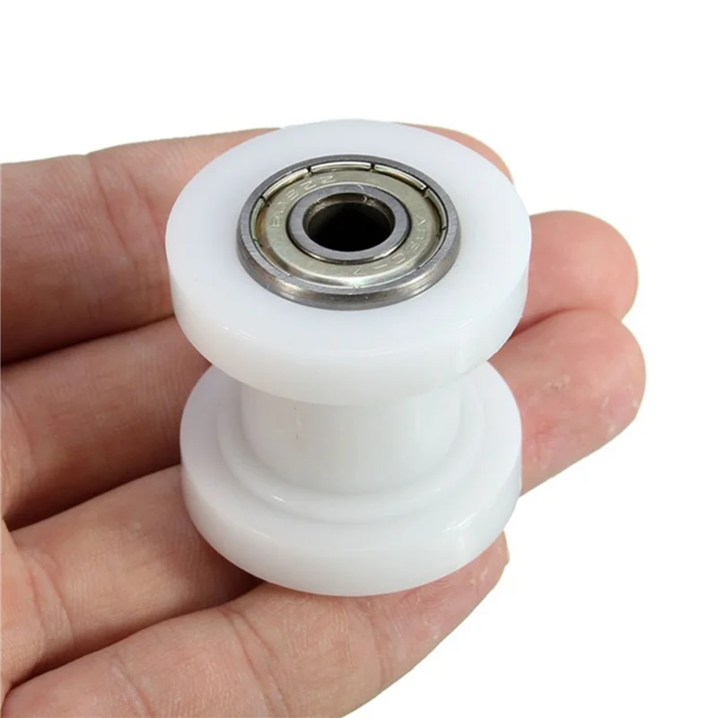 XX-5X Off-Road Motorcycle Retrofit Chain Guide Sprocket Chain Tensioner Rolling Wheel Suitable For The XR CRF KLX110(White)