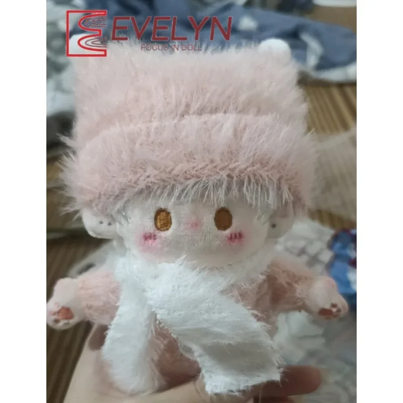Evelyn Cute 10cm Plush Cotton Toy DIY Dress Up Costume Doll Skirt Set Hairy Scarves Clothes Hat Love and Deepspace