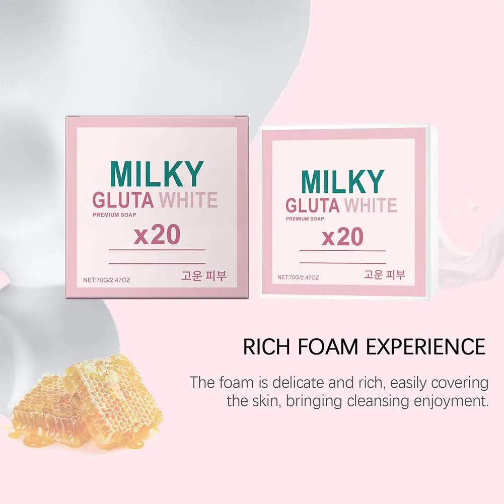 

1/2/5Pcs Natural Lotion Milk Cleaning Soap Deep Cleaning Moisturize The Skin Removes Dirt Excess Oil Moisturizing Milk Soap