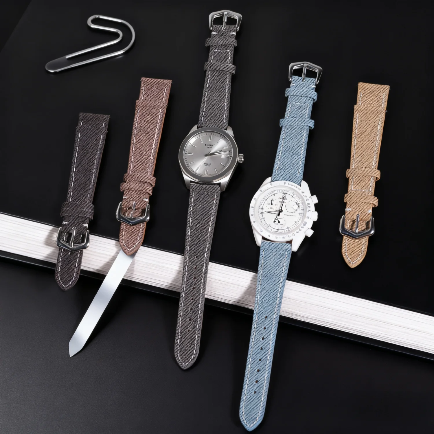 18mm 20mm 22mm Sailcloth Stripes Watch Strap For Tissot Omega Patek Philippe Quick Release Watch Band Breathable Soft For Men