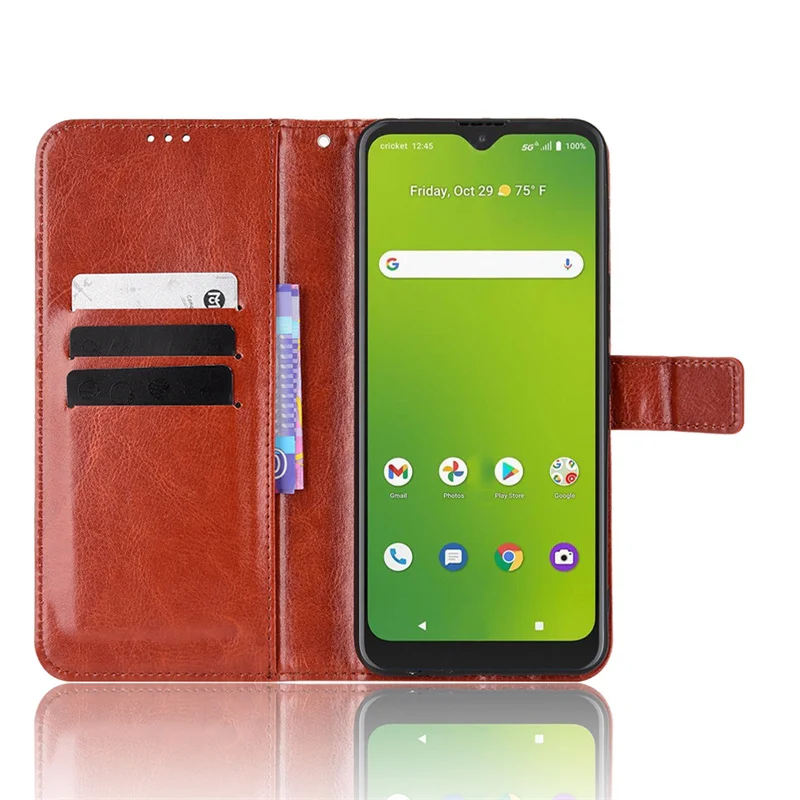 Leather Cover For Cricket Dream 5G Case Flip Stand Wallet Magnetic Card Protector Book For Cricket Dream 5G Case Coque