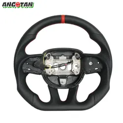 Leather Steering Wheel Perforated Leather For Dodge Challenger/Charger SRT HELLCAT 2015-2020 Car Heated Steering Wheel
