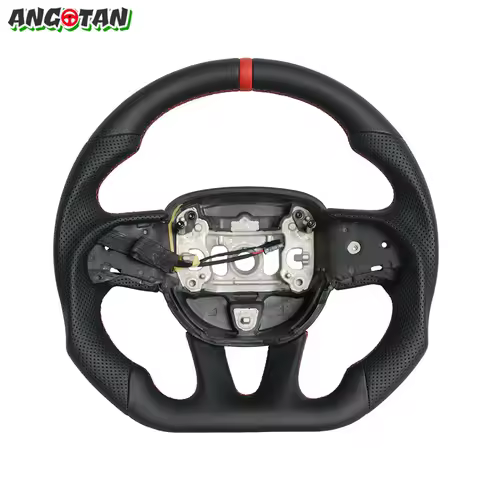 Leather Steering Wheel Perforated Leather For Dodge Challenger/Charger SRT HELLCAT 2015-2020 Car Heated Steering Wheel