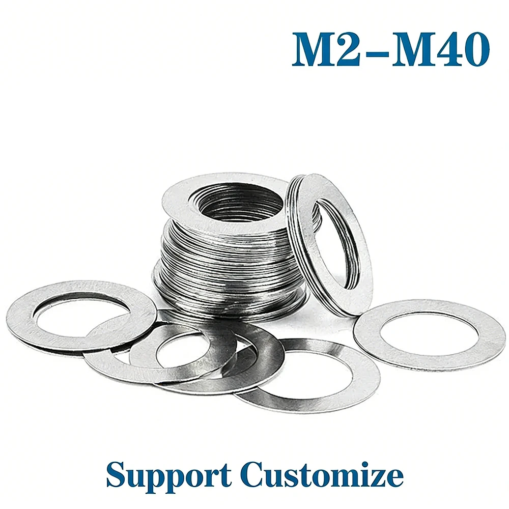 

M3 -M40 DIN988 304 Stainless Steel Adjusting Ultrathin Precision Shim Gasket Ultra Thin Flat Wafer Washer Support Customize