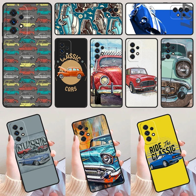 CLASSIC CARS Coque For Samsung Galaxy A52 A72 A73 A20e A21S A50 A70 A11 A12 A42 A31 A40 A51 A71 A32 A80 A91 Phone Case Cover