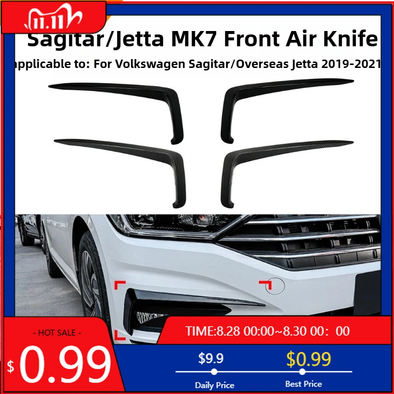 

Hot Ornaments For Volkswagen Sagitar/Jetta MK7 2019-2021 Front Wind Blade Car Sticker Exterior Modification Accessories Interior