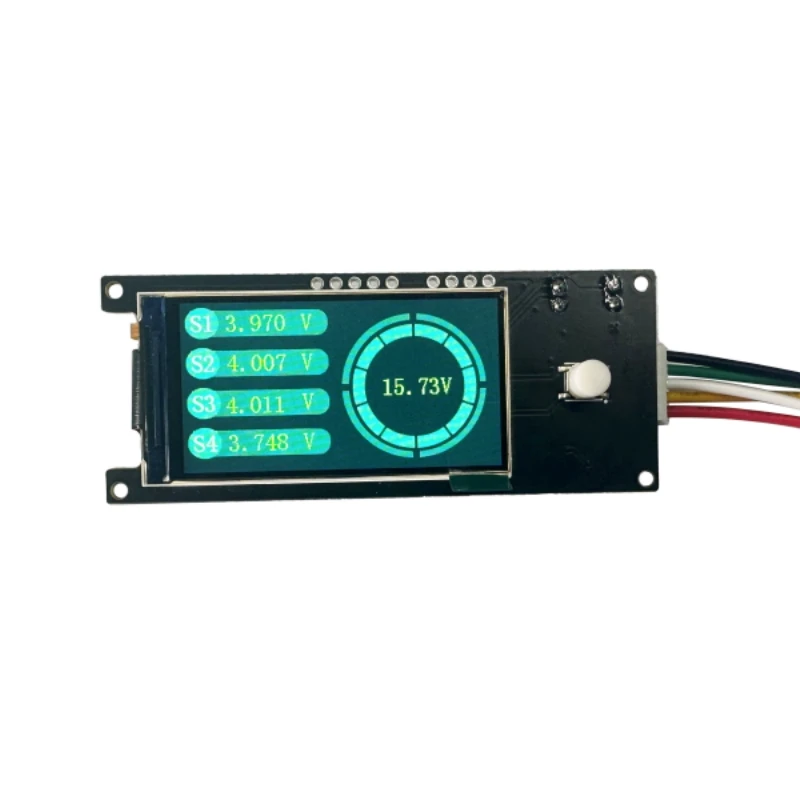 Imagem -02 - Testador de Tensão da Bateria com Display Tft 4s Bateria 2v4.5v Helicópteros Bms