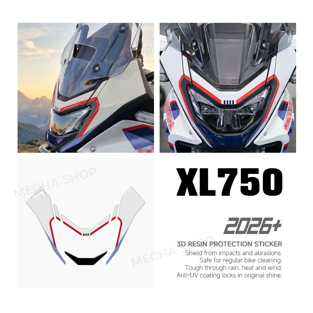 Image of Für Transalp XL 750 2026 Zubehör 3D-Epoxidharz-Aufkleber-Schutzset