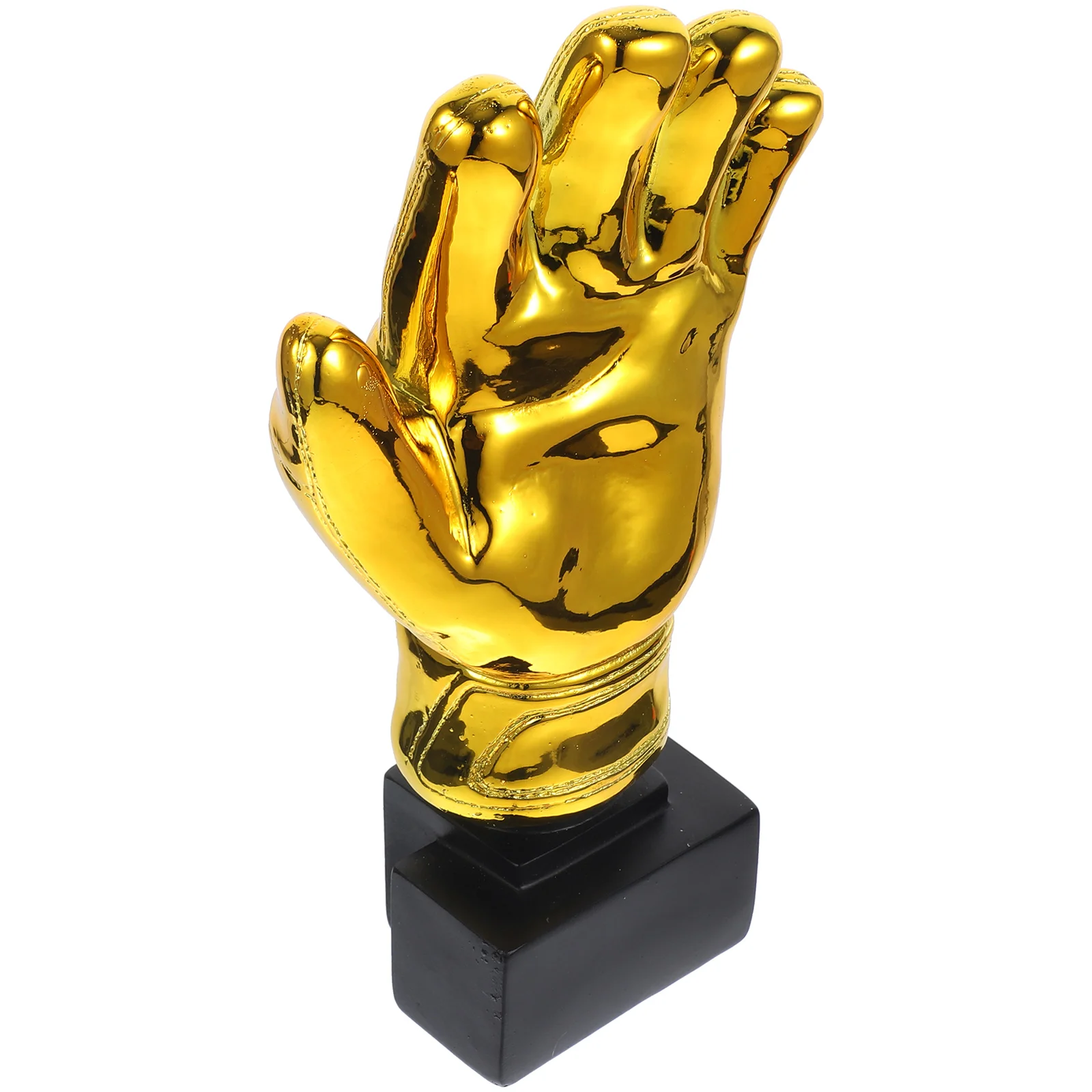 

Portable Trophy Goalkeeper Gloves Golden Bowl Great Soccer Team Awards Children