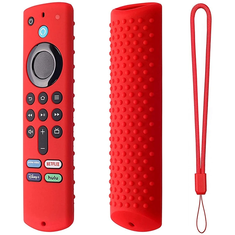 For Fire TV Stick 3Rd Generation Voice Remote Control Silicone Case Light Weight Non-Slip Shockproof With Strap