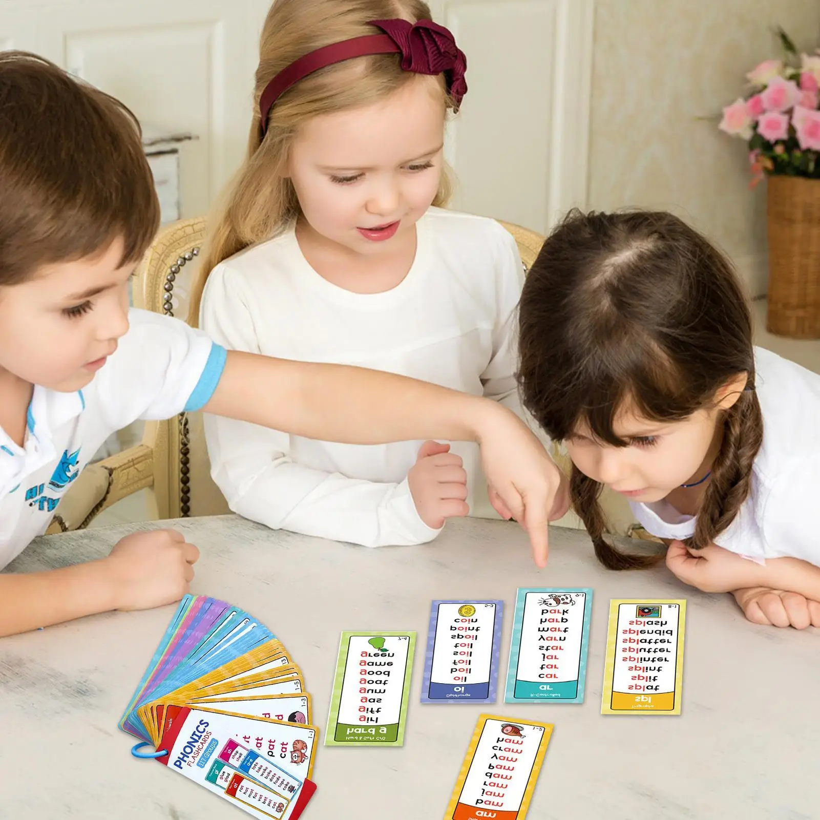 Phonics Flash Cards 1000 Words Educational High Frequency Sight Words For Preschool Kindergarten Homeschool Kids Children