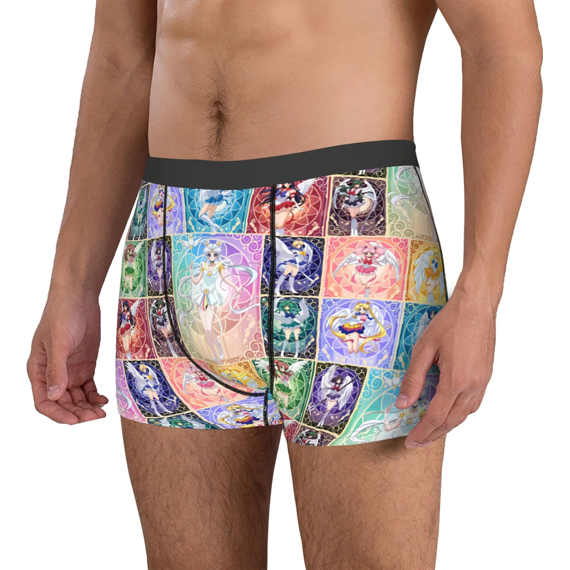 Male Cool Sailor Saturn Moon Cosmos  Underwear Mercury Uranus Boxer Briefs Soft Shorts Panties Underpants view 2