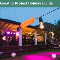 Orange Waterproof Outdoor Plug Cover, Electrical Connection Box with Seal to Protect Extension Cord Outlet from Rain