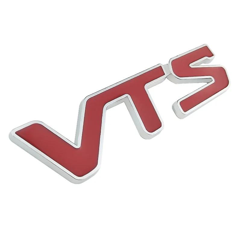 Metal 3D V T S VTS Car Badge Emblem 3D Logo Sticker for Citroen C2 C3 C4 Quatre Saxo Xsara Jimny 1.6 16v VTR Red Silver Color view 2