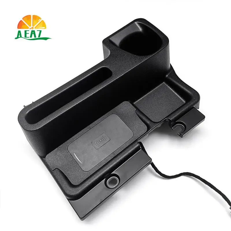 

AEA7-Wireless Charger Storage Tray Center Console Box Cup Holder For Toyota Land Cruiser LC70 LC71 LC76 LC77 LC79
