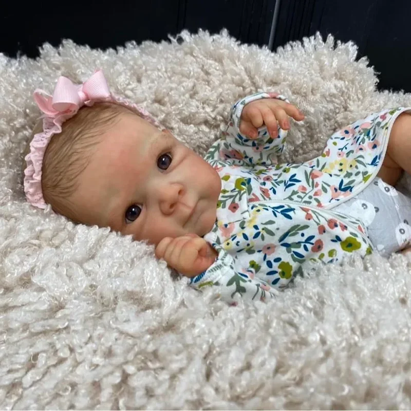 

Виниловые куклы для новорожденных размером 48 см, Reborn Bettie, ручная роспись, 3D кожа с видимыми венами Bebé Reborn juguetes para niñas