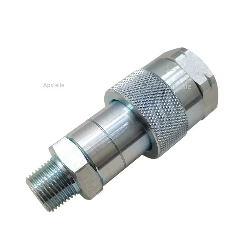 SIZE-B 1/4 3/8 Inch Accessories Oil Cylinder Foot Pump Pneumatic Pump Quick Connector High Pressure Oil Pipe Quick Connector