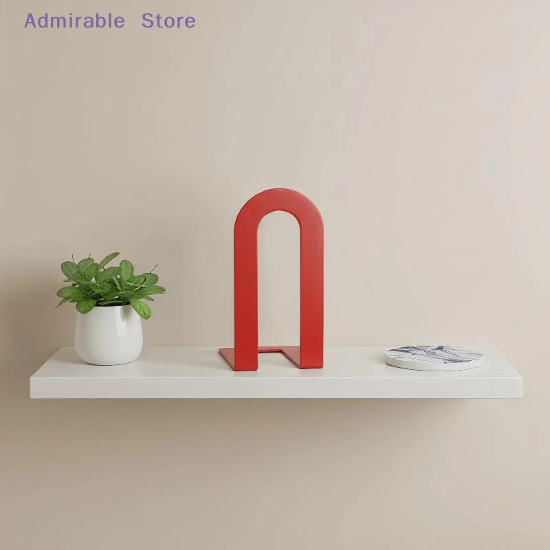 wPolished 1 Pair L-shaped Iron Bookends Stunning Design Suitable for Any Room Decor