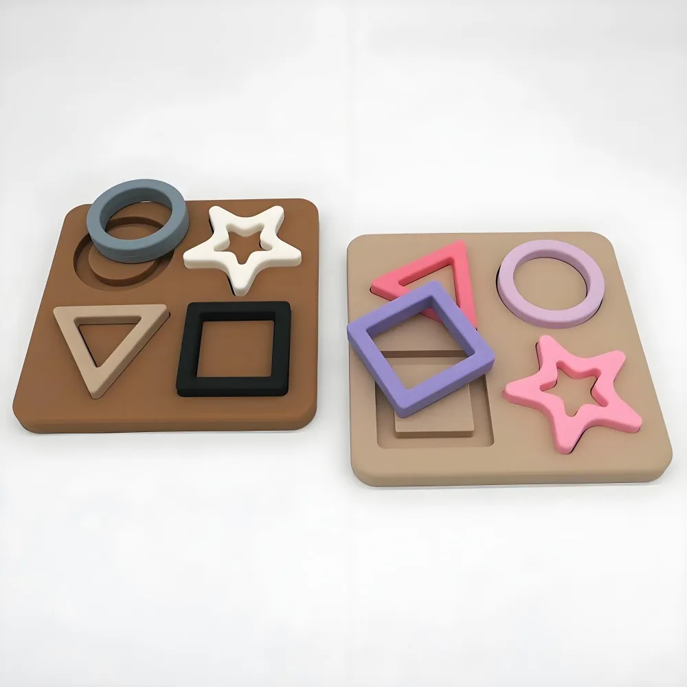 Siliconen vormherkenningspuzzel voor kinderen Educatief speelgoed Vroeg leren Grafische verlichting Leuke hersenkraker Cadeau