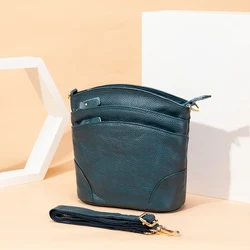 WESTAL Genuine Leather Bag Women Mini Shoulder Bag Designer Bag Four Seasons All-In-One Ladies Crossbody Purse
