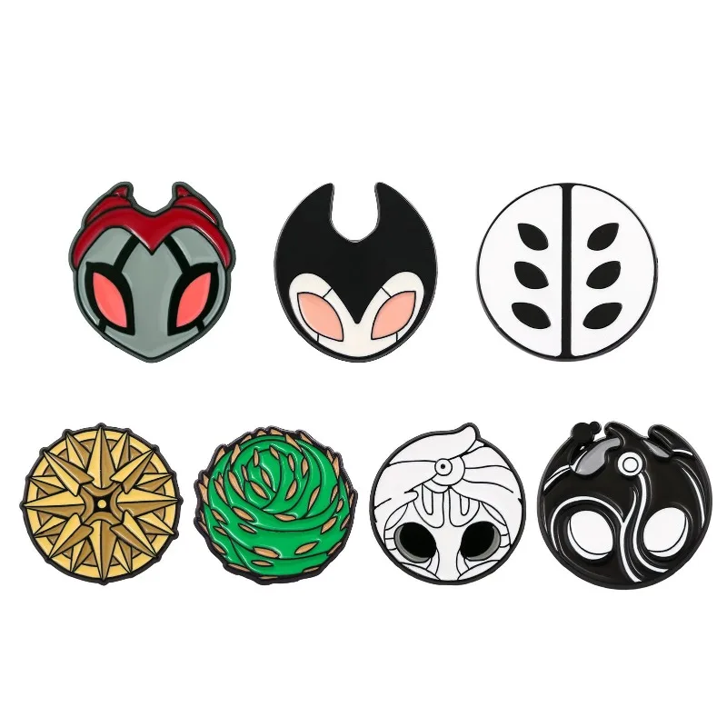 Hollow Knight Alloy Drip Oil Enamel Brooch Badges Decorative Lapel Pins for Backpack Clothing Game Themed Collection Gift view 3