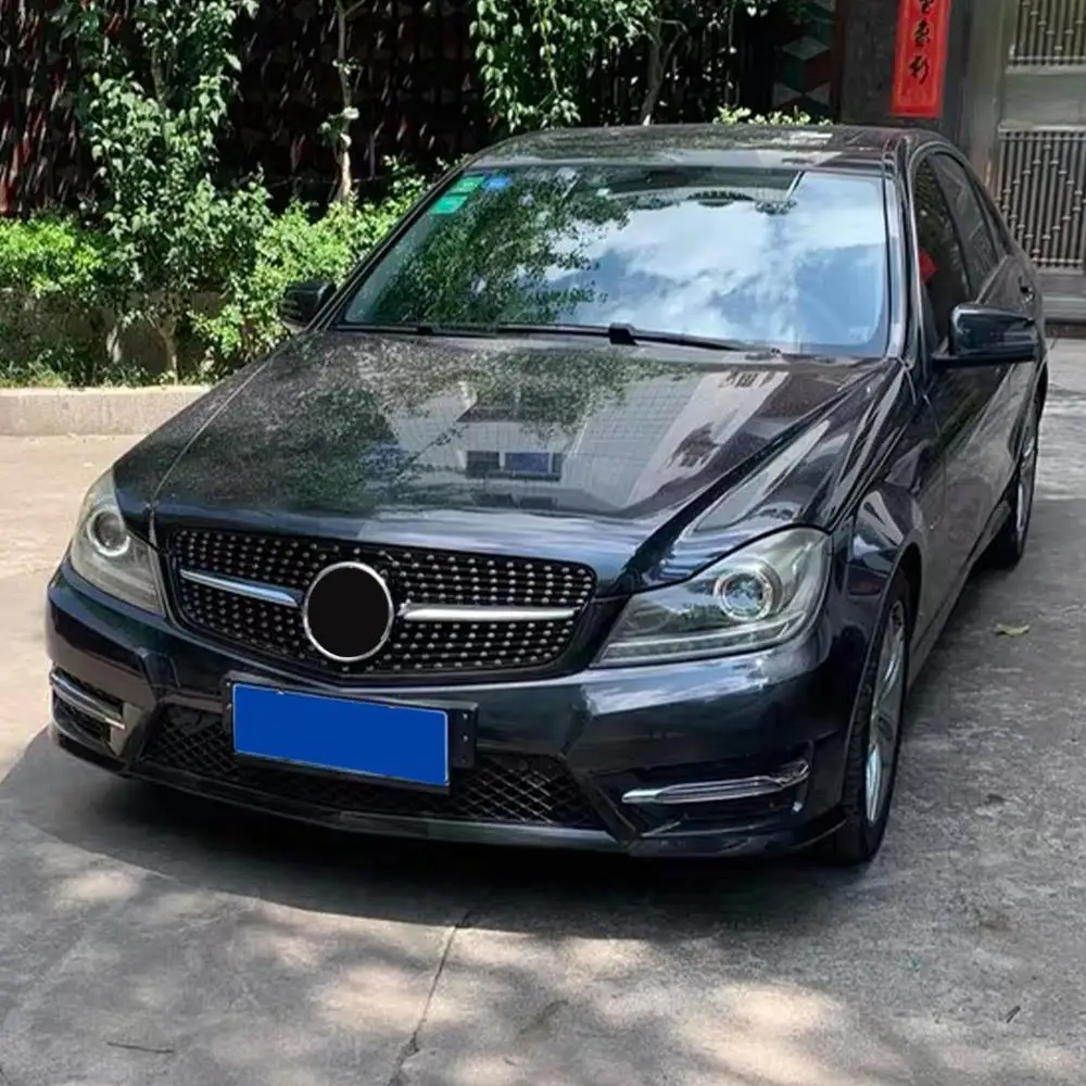 Aggiornamento Sport Refit Diamond Style Cofano Anteriore Paraurti Griglia Griglia Per Mercedes W204 Benz C 2007-2014 C43 Facelift Ingresso Tuning