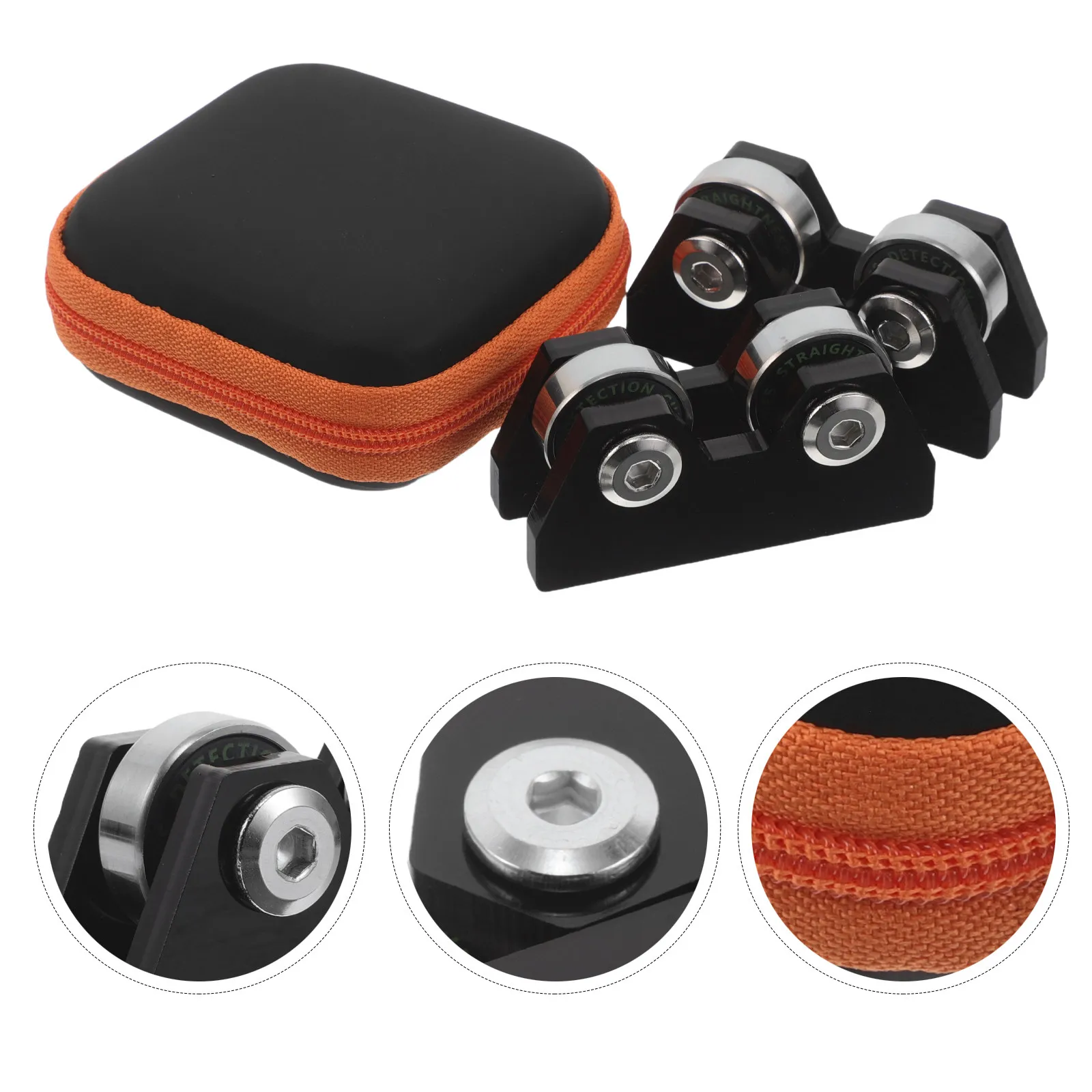 

1Set Billiard Straightness Checker High Accuracy Cue Stick Tool Portable Bearing Roller for Pool Snooker Cue Maintenance