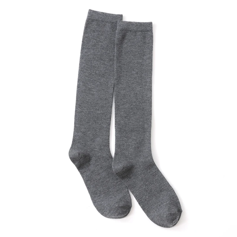 Autumn Winter 100% Pure Cashmere Socks Women Mid-Calf Socks Warm Simple Versatile Long Leg Socks Slimming Calf Socks