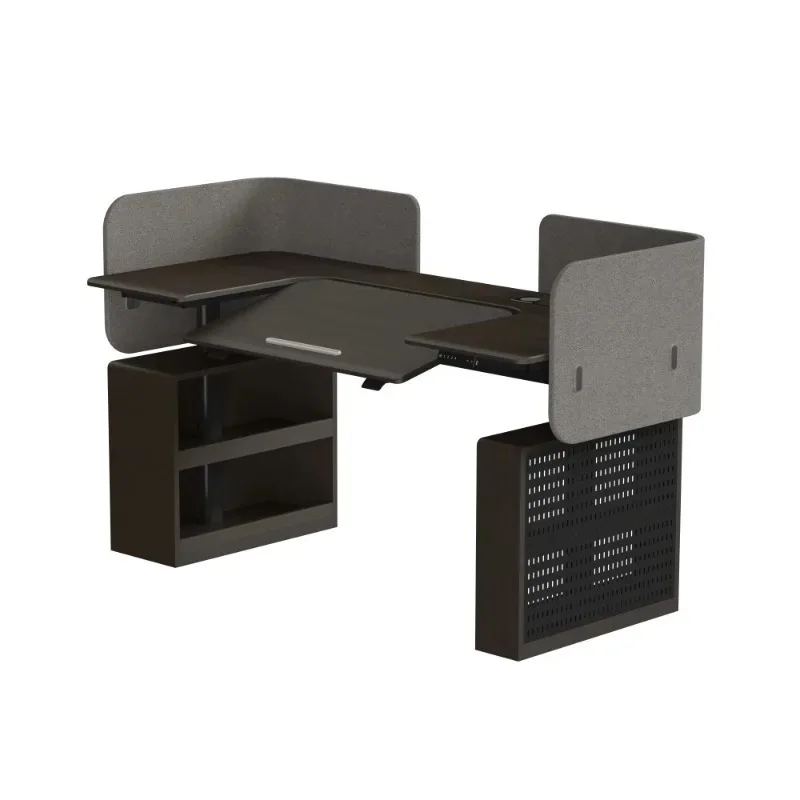 New multi-function desktop with socket, wireless charging, pneumatic desktop, clamshell executive desk