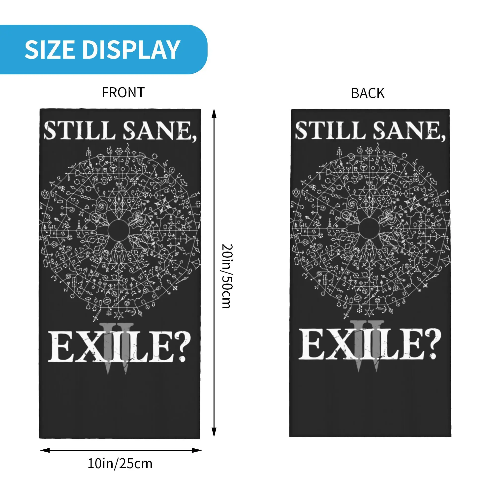 مسار المنفى 2 لا يزال جراحة المنفى باندانا غطاء الرقبة المطبوعة التفاف وشاح قناع الوجه الدافئ ركوب الدراجات للجنسين الكبار الشتاء