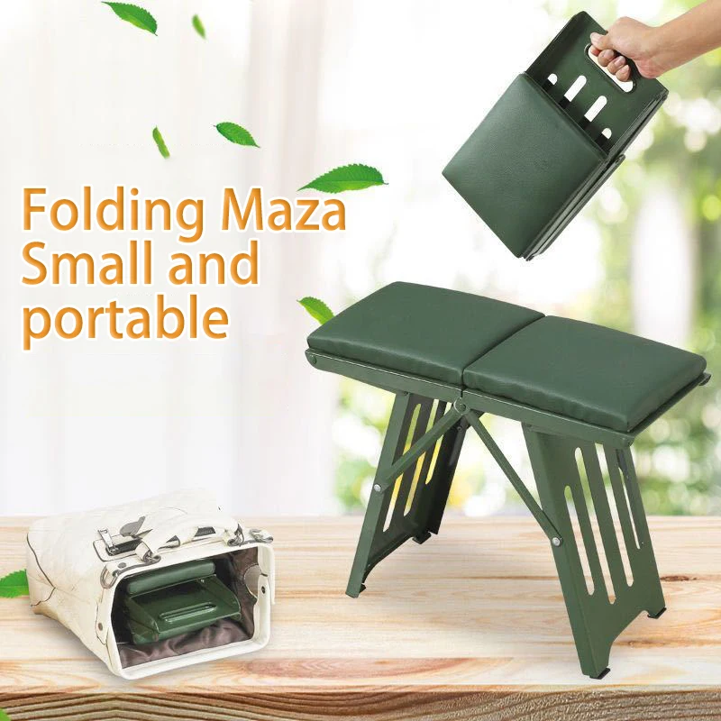 

Mini Steel Portable Folding Camping Stool Chair for Outdoor Fishing Hiking Backpacking- Small: 29x13x23cm, Large: 35x16x29cm