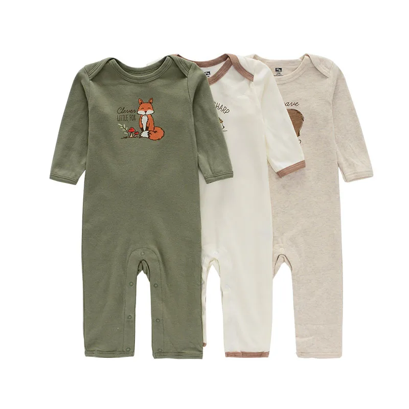 Ircomll Spring Summer 3pcs/lot Jumpsuit for Kids Rompers Playsuits Newborn Baby Clothes Kids Long Sleeve Infant One-piece Onesie