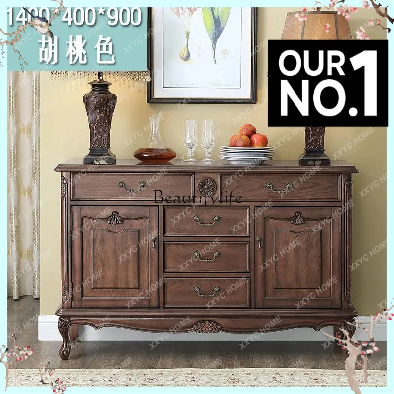 Mueble auxiliar X-S de madera maciza para porche, mueble retro para dormitorio, mueble para TV HG