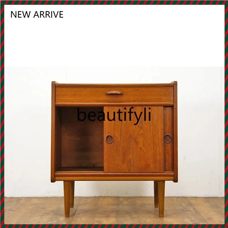 

D2520 Medieval replica storage side cabinet locker solid wood