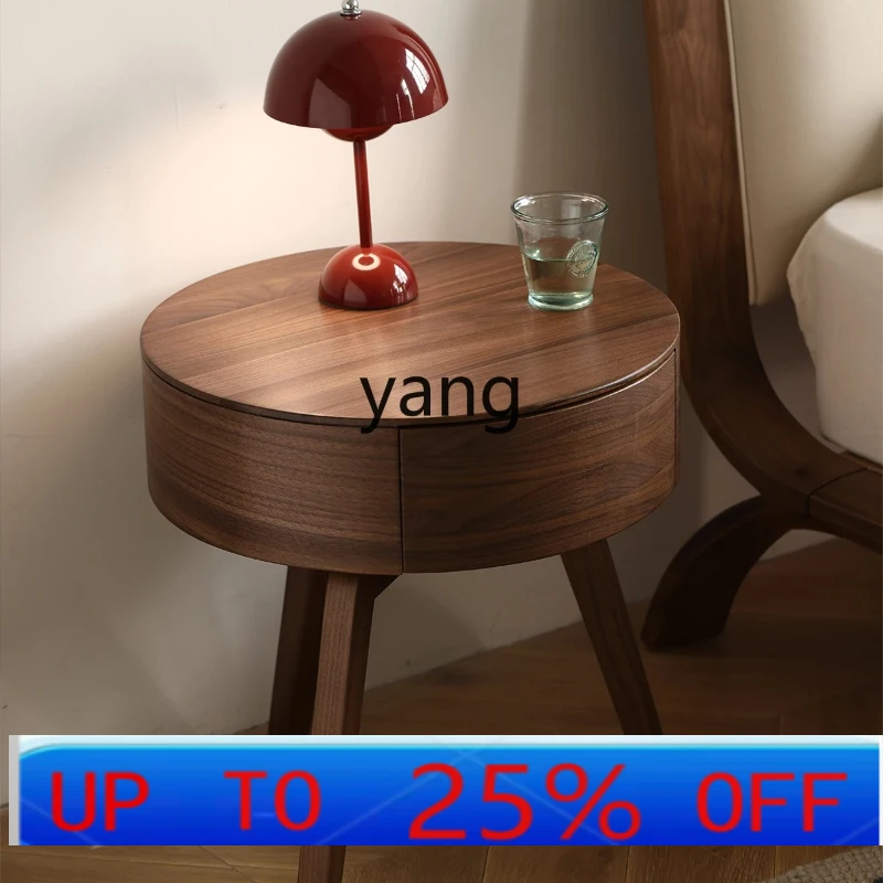 

LTT all solid wood bedside table modern simple small apartment bedroom home storage cabinet