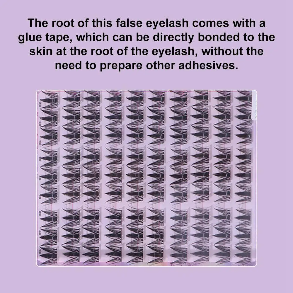 Wielorazowe, samoprzylepne, miękkie rzęsy w kępkach, podkręcone, do makijażu w stylu komiksowym, bez kleju, sztuczne rzęsy do codziennego użytku.