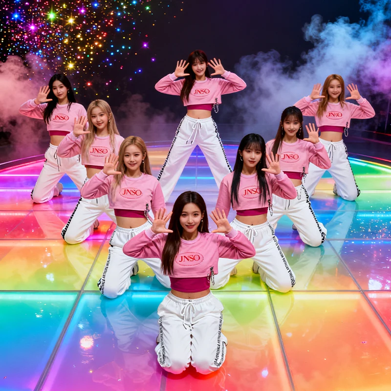 

Корейский костюм Sle Long Sve Fitn для аэробики и танцев, женский костюм для джазового танца, костюм Cetition