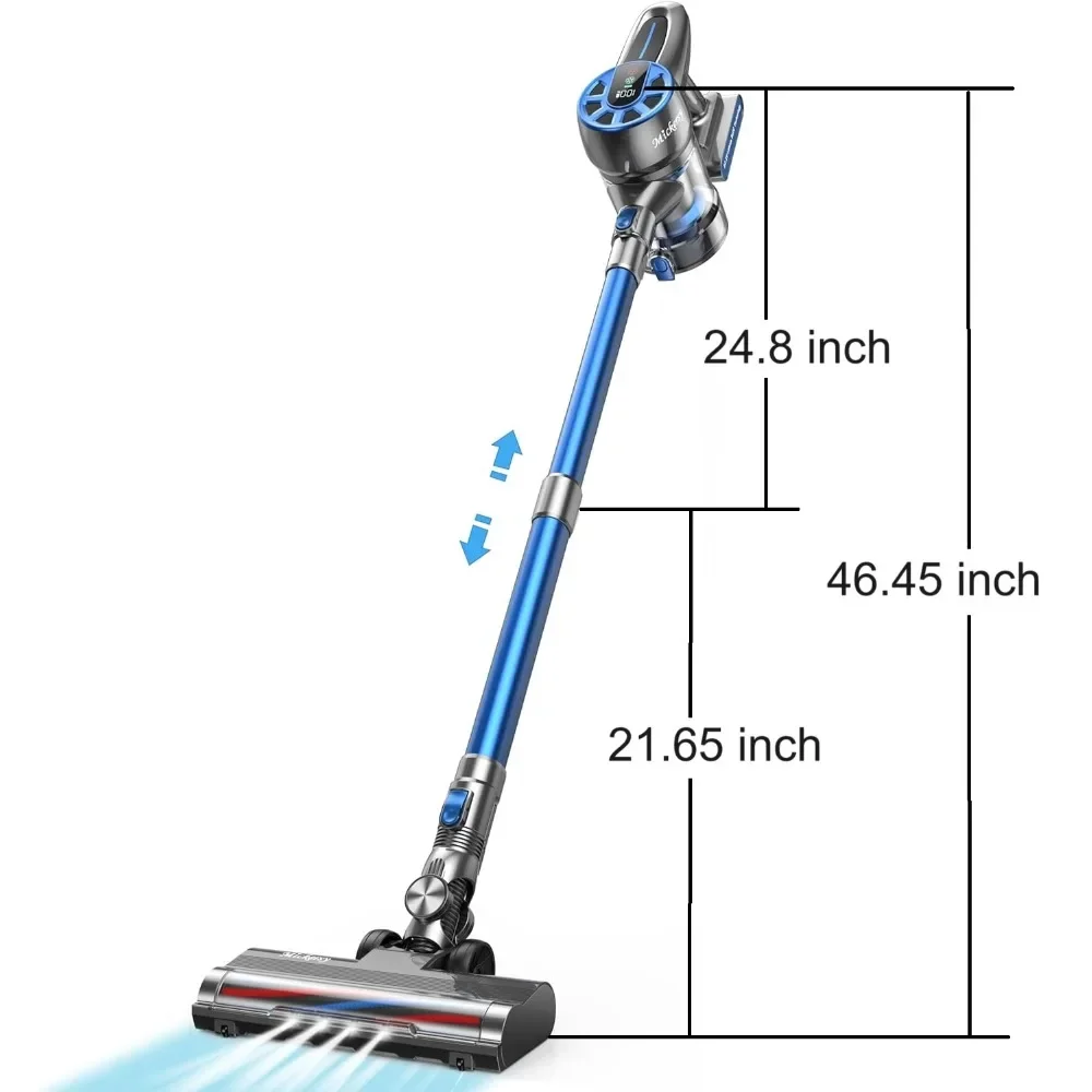 Vacuum Cleaner Cordless, 450W 36Kpa with Long Runtime Detachable Battery, LED Display Lightweight & Quiet, Handheld Vacuums