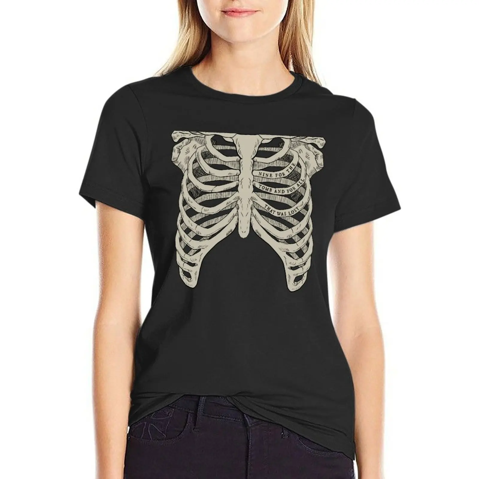 

The Locked Tomb - Ribcage T-Shirt tshirts for Women Women's cotton t-shirt plain t shirts for Women