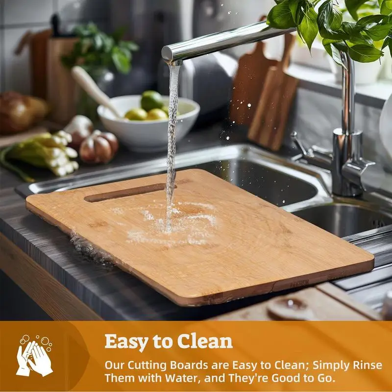 Schneidebretter für die Küche, doppelseitiges natürliches Schneidebrett in Lebensmittelqualität, Küchenschneidebrett, Schneidplatte für Fleisch