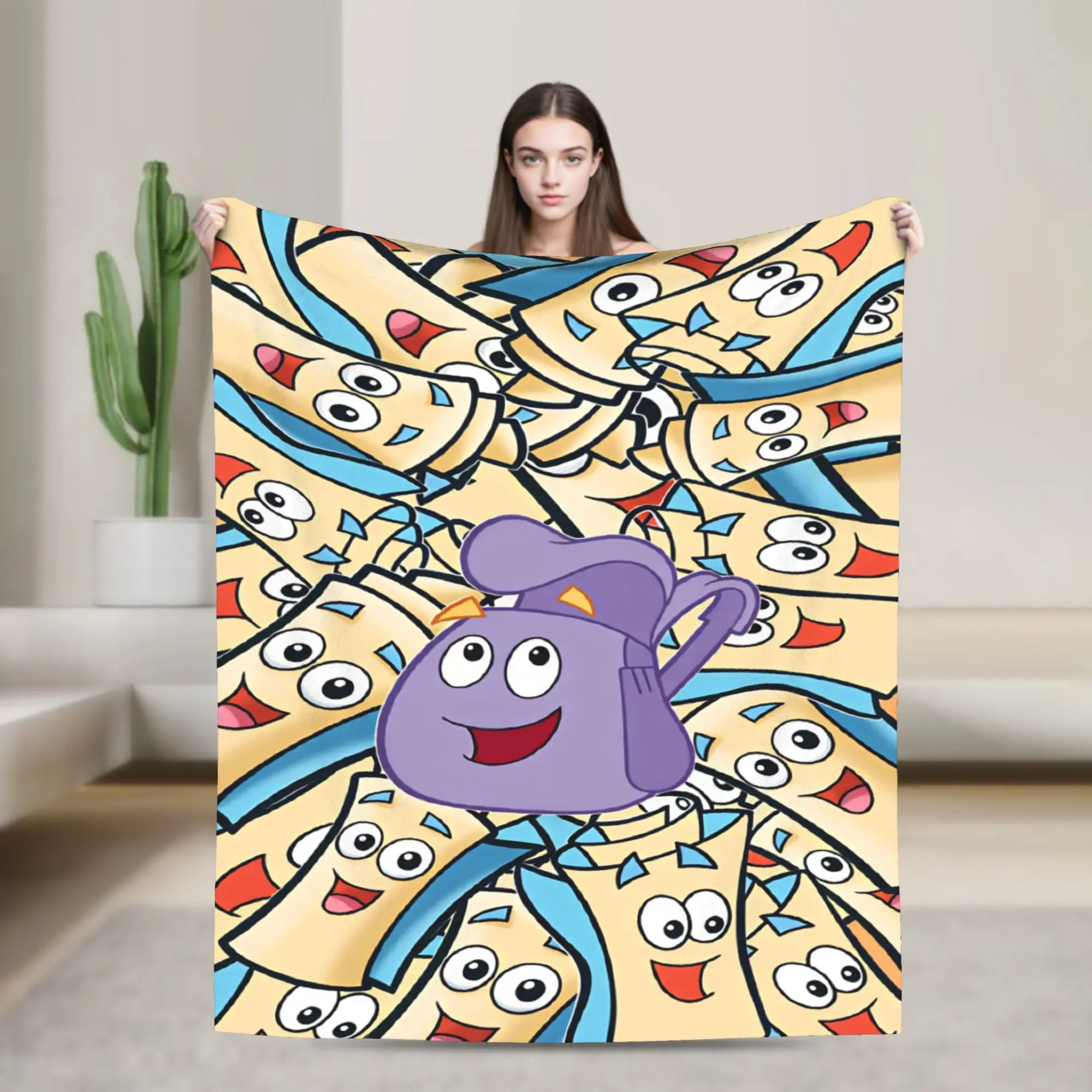 Doras The Explorer Soft Blankets  Decorative Plush Bedding Throws Street Trend Outdoor Flannel Bedspread Sofa Bed Cover