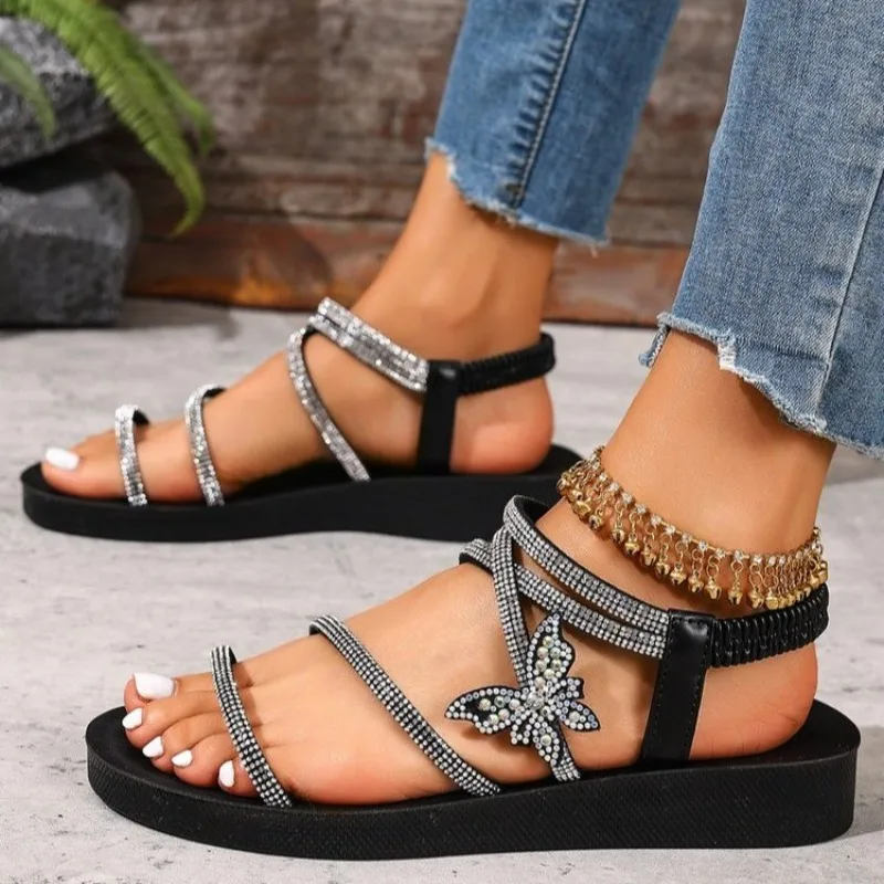 

2026 Women Summer Sandals Leisure Wedges Shoes Soft Sole Light Weight Elastic Back Strap Girls Student Platform Sandalias