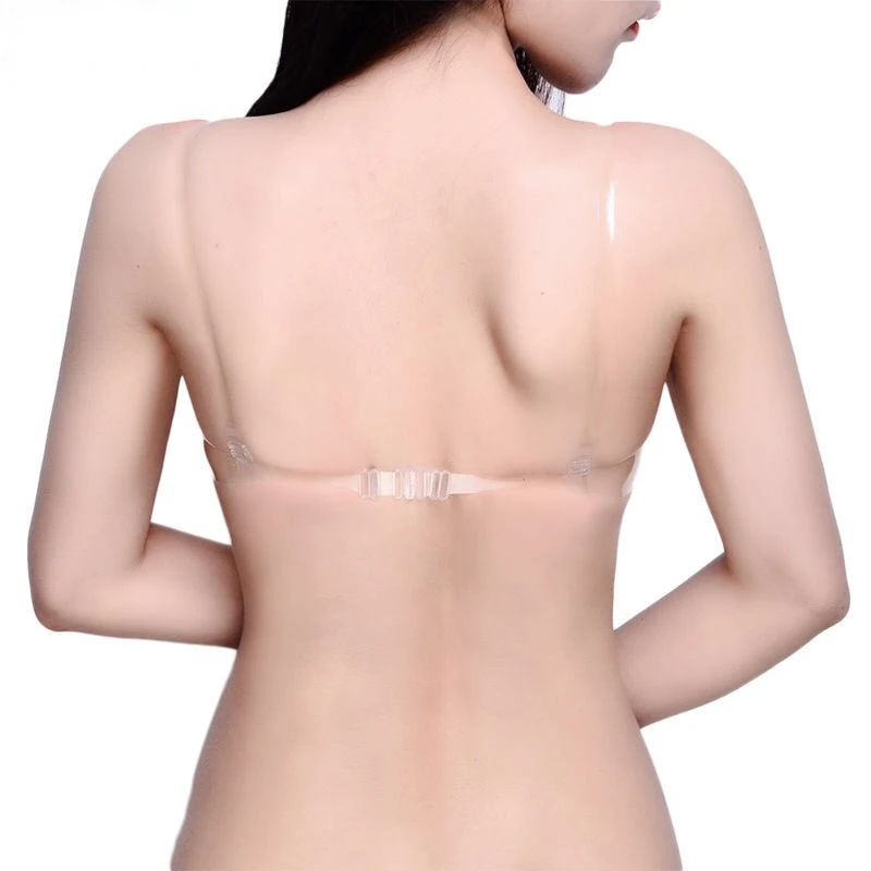 Ladies Transparent Push Up Bra Reusable Plastic Ultra Thin Transparent Straps Invisible Underwear Backless Bra Underwear